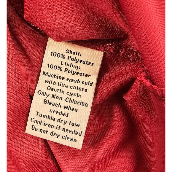 The haute project Medium boho peasant floral high low wrap dress coral red EUC - Picture 7 of 11